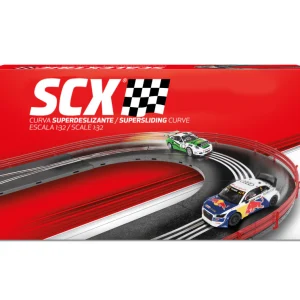 SCX 1:32 U10398 Sliding Hairpin Chicane Radius 1 / 45° x4 Track Sections Includes Guard Rails