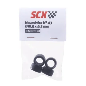 SCX 1:32 U10336 Rubber Tires - Tire Kit #43 18.5x9.3mm - Slick x4 Pack